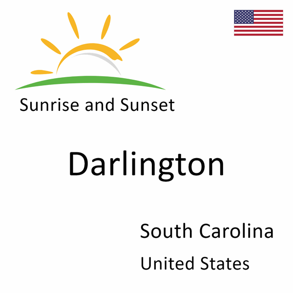 Sunrise and sunset times for Darlington, South Carolina, United States