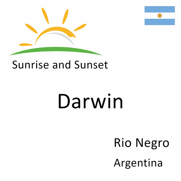 Sunrise and sunset times for Darwin, Rio Negro, Argentina