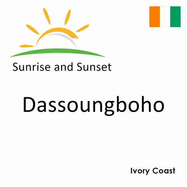 Sunrise and sunset times for Dassoungboho, Ivory Coast