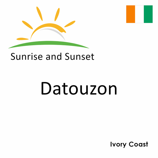 Sunrise and sunset times for Datouzon, Ivory Coast