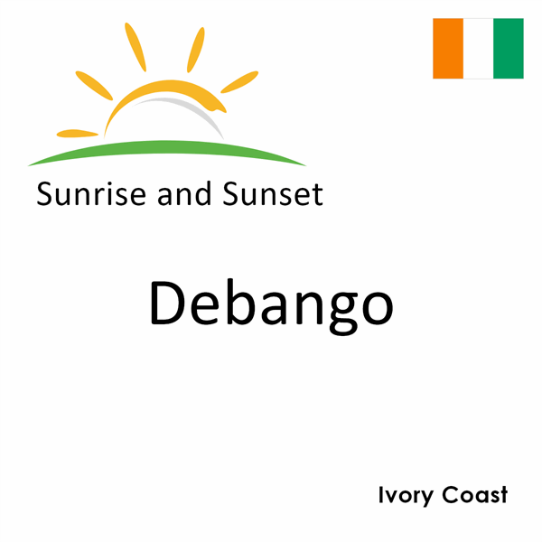 Sunrise and sunset times for Debango, Ivory Coast