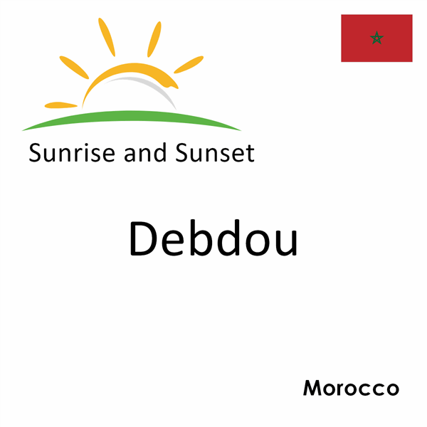 Sunrise and sunset times for Debdou, Morocco