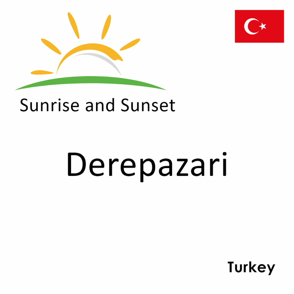 Sunrise and sunset times for Derepazari, Turkey