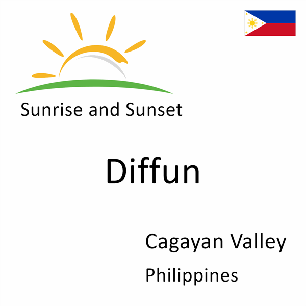 Sunrise and sunset times for Diffun, Cagayan Valley, Philippines