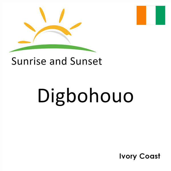 Sunrise and sunset times for Digbohouo, Ivory Coast