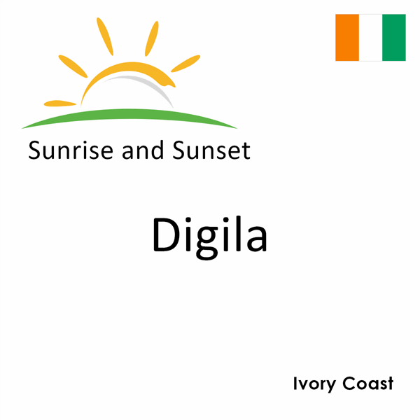 Sunrise and sunset times for Digila, Ivory Coast