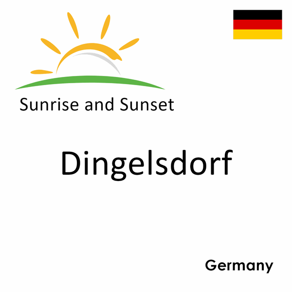 Sunrise and sunset times for Dingelsdorf, Germany