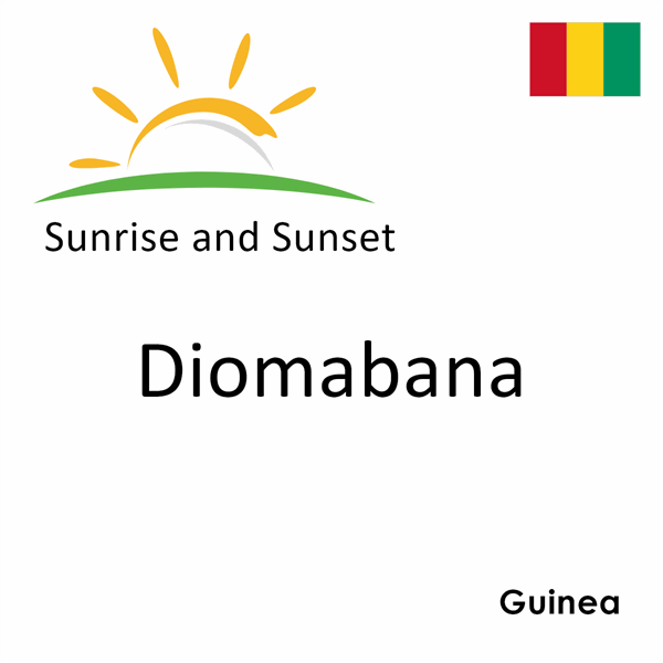 Sunrise and sunset times for Diomabana, Guinea