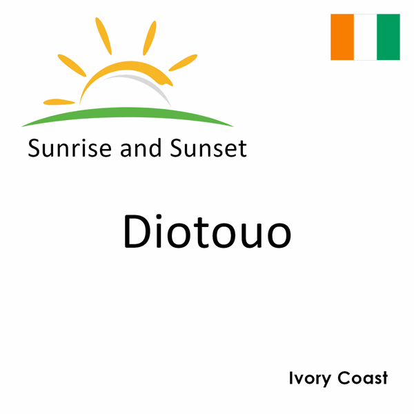 Sunrise and sunset times for Diotouo, Ivory Coast