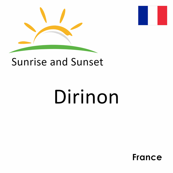 Sunrise and sunset times for Dirinon, France