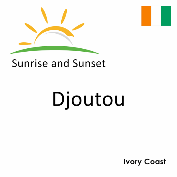 Sunrise and sunset times for Djoutou, Ivory Coast