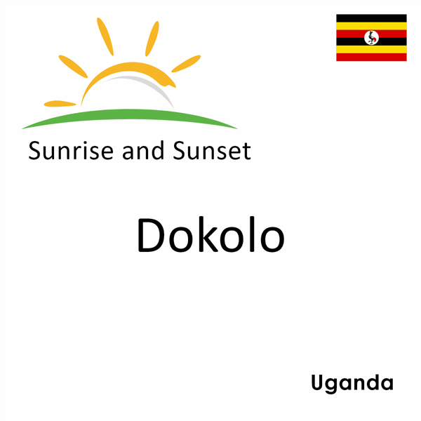 Sunrise and sunset times for Dokolo, Uganda