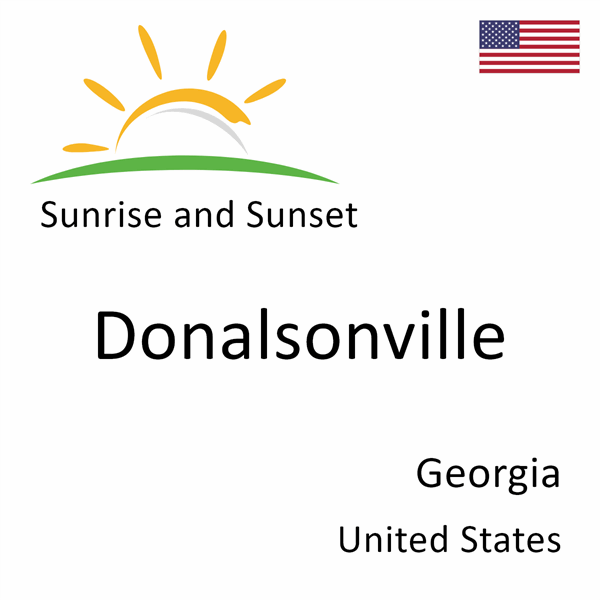 Sunrise and sunset times for Donalsonville, Georgia, United States