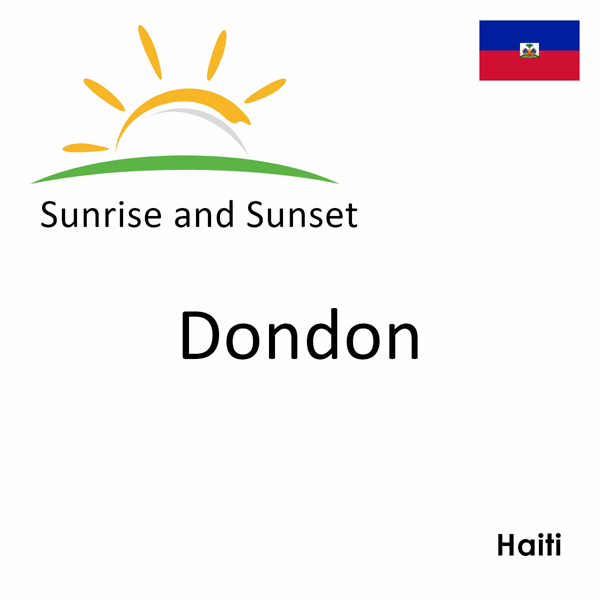 Sunrise and sunset times for Dondon, Haiti