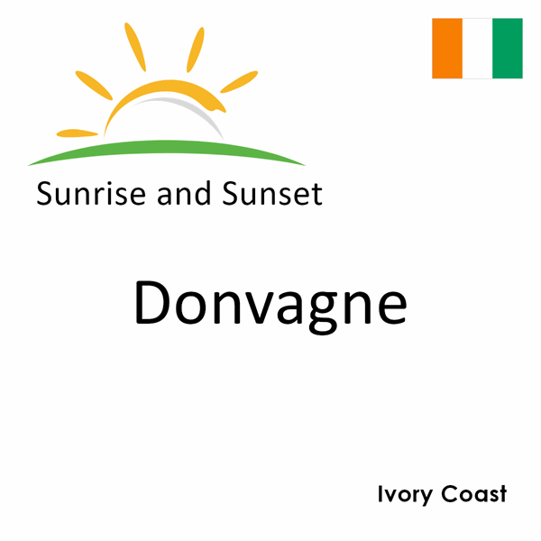 Sunrise and sunset times for Donvagne, Ivory Coast