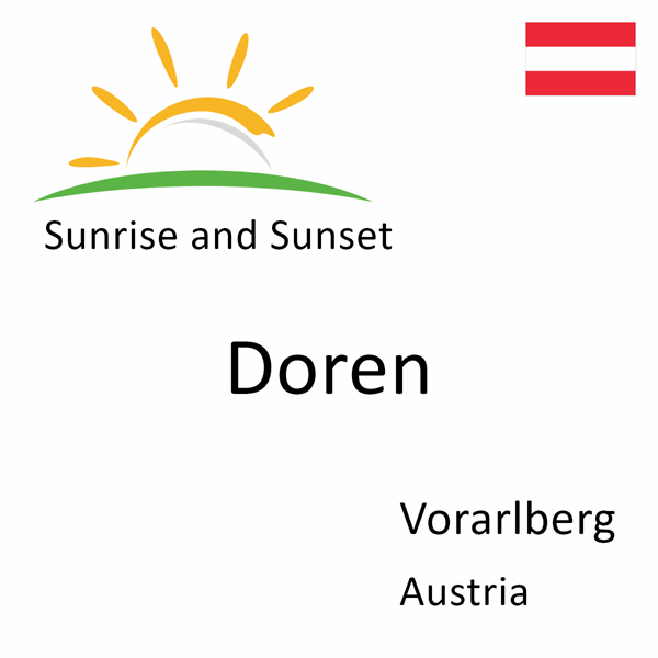 Sunrise and sunset times for Doren, Vorarlberg, Austria