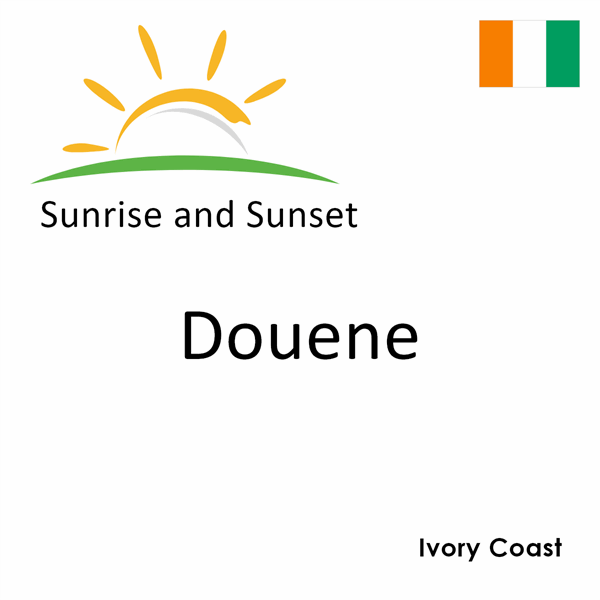 Sunrise and sunset times for Douene, Ivory Coast