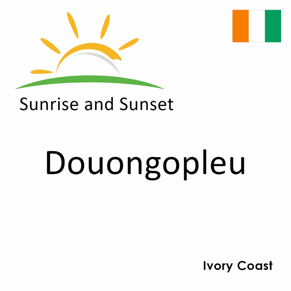 Sunrise and sunset times for Douongopleu, Ivory Coast