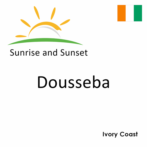 Sunrise and sunset times for Dousseba, Ivory Coast