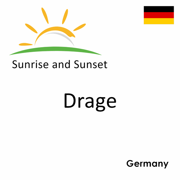 Sunrise and sunset times for Drage, Germany