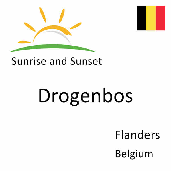 Sunrise and sunset times for Drogenbos, Flanders, Belgium