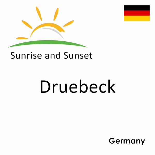 Sunrise and sunset times for Druebeck, Germany