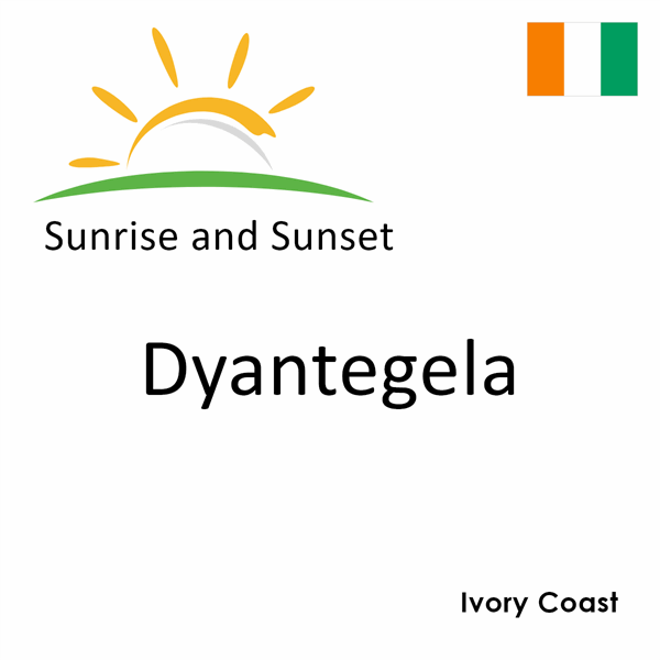 Sunrise and sunset times for Dyantegela, Ivory Coast