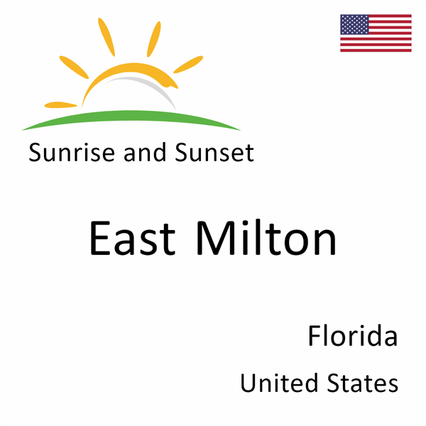 Sunrise and sunset times for East Milton, Florida, United States