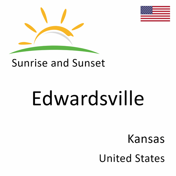 Sunrise and sunset times for Edwardsville, Kansas, United States