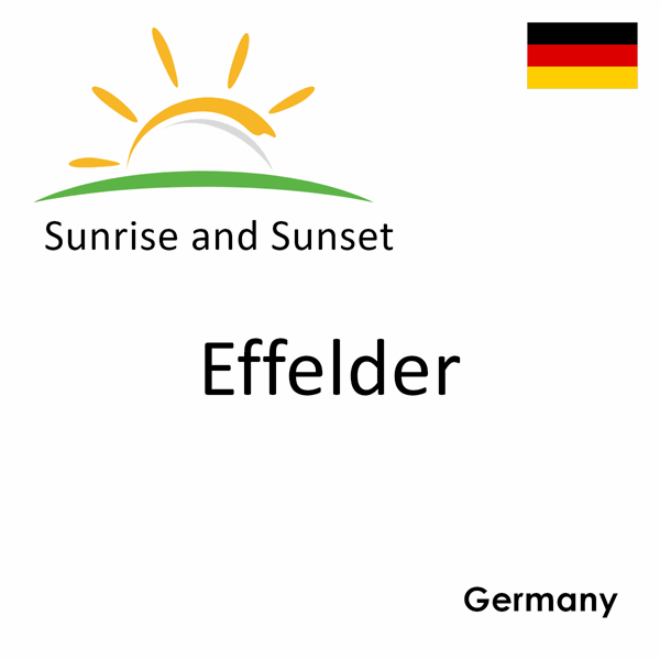 Sunrise and sunset times for Effelder, Germany