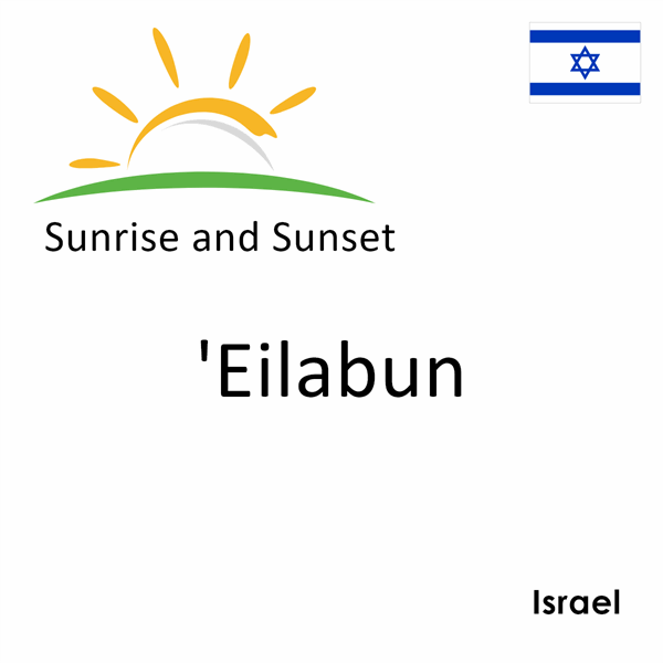 Sunrise and sunset times for 'Eilabun, Israel