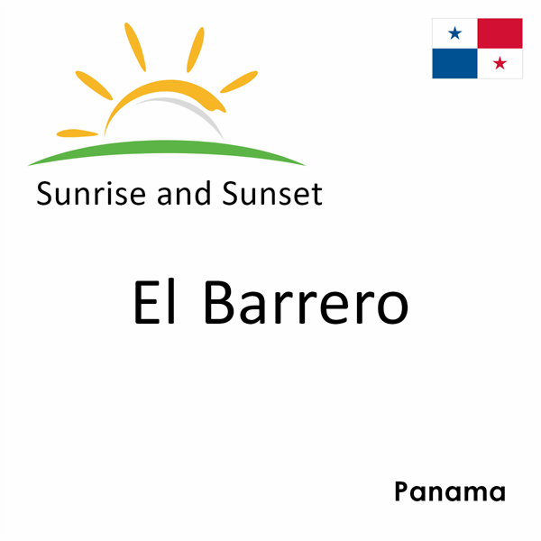 Sunrise and sunset times for El Barrero, Panama