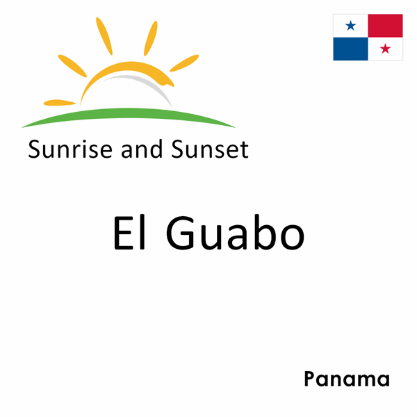 Sunrise and sunset times for El Guabo, Panama