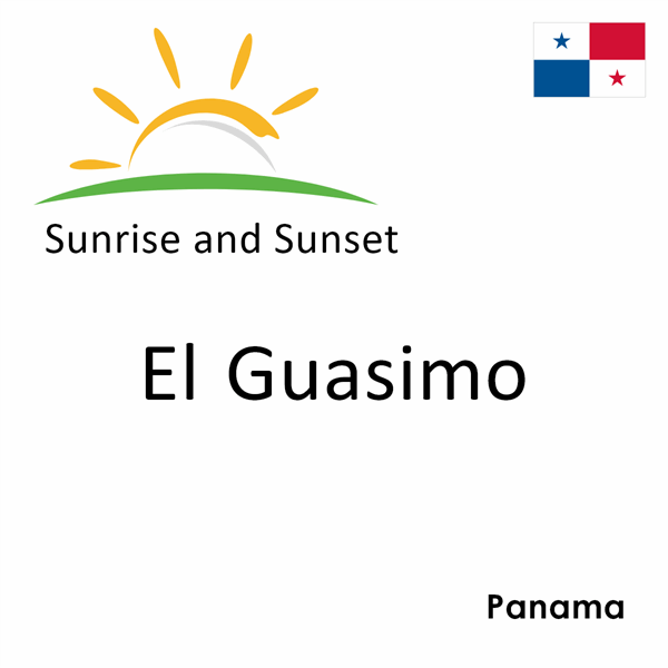 Sunrise and sunset times for El Guasimo, Panama