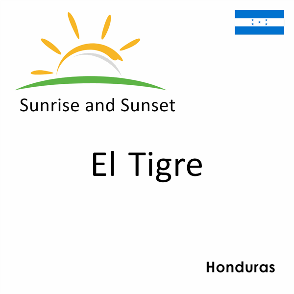 Sunrise and sunset times for El Tigre, Honduras