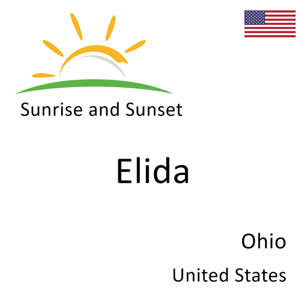 Sunrise and sunset times for Elida, Ohio, United States