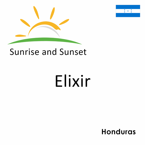 Sunrise and sunset times for Elixir, Honduras