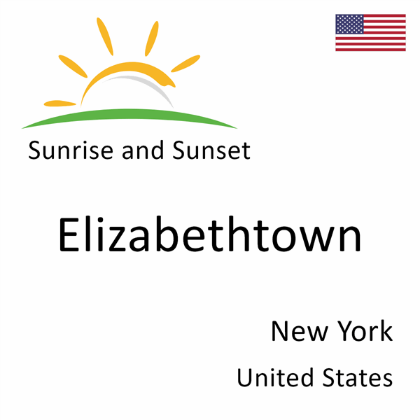 Sunrise and sunset times for Elizabethtown, New York, United States