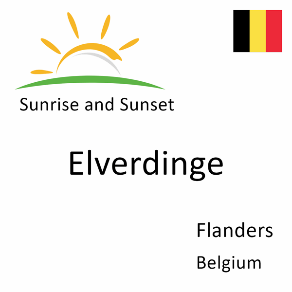 Sunrise and sunset times for Elverdinge, Flanders, Belgium