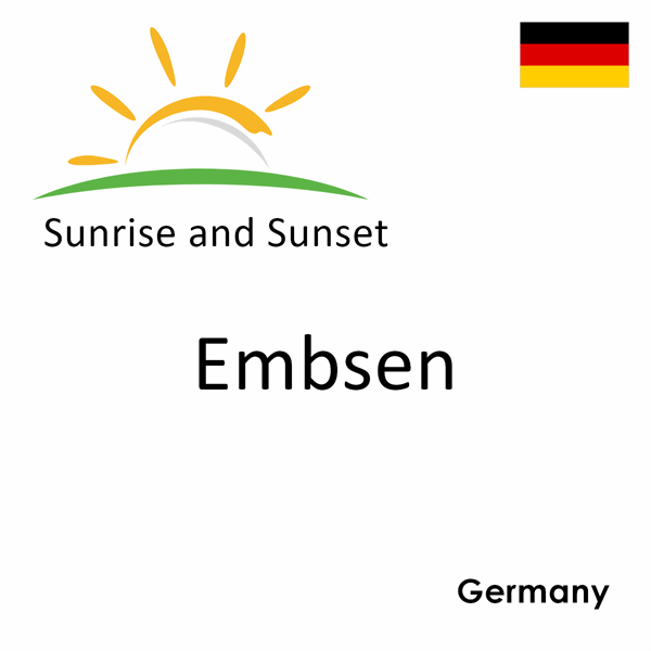 Sunrise and sunset times for Embsen, Germany