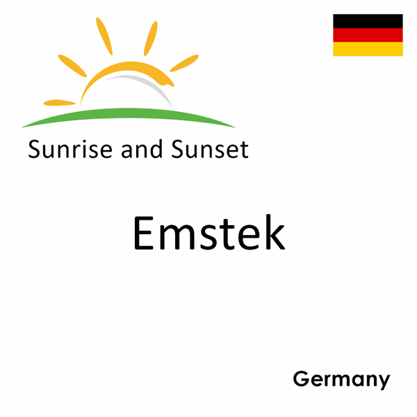 Sunrise and sunset times for Emstek, Germany