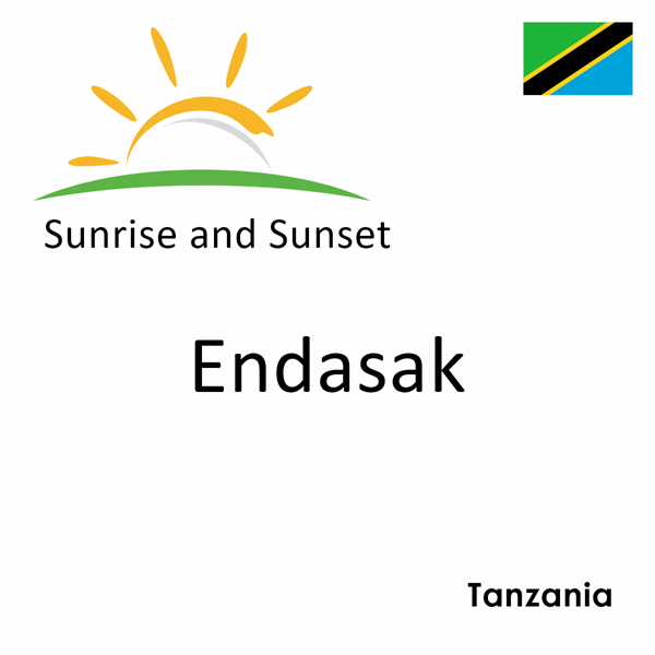 Sunrise and sunset times for Endasak, Tanzania