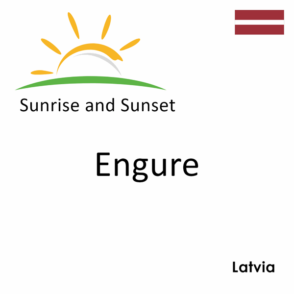 Sunrise and sunset times for Engure, Latvia