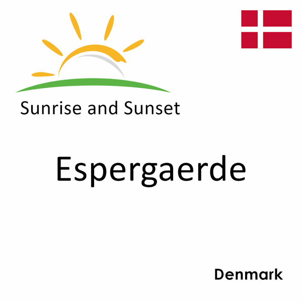 Sunrise and sunset times for Espergaerde, Denmark