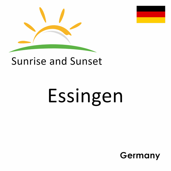 Sunrise and sunset times for Essingen, Germany