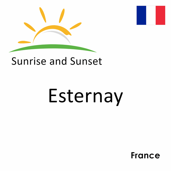 Sunrise and sunset times for Esternay, France