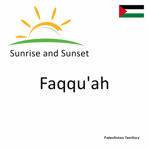 Sunrise and sunset times for Faqqu'ah, Palestinian Territory