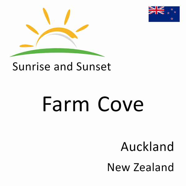 Sunrise and sunset times for Farm Cove, Auckland, New Zealand