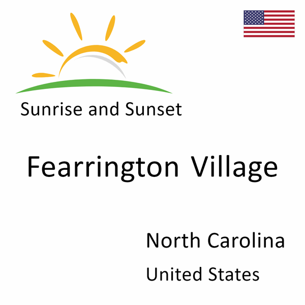 Sunrise and sunset times for Fearrington Village, North Carolina, United States