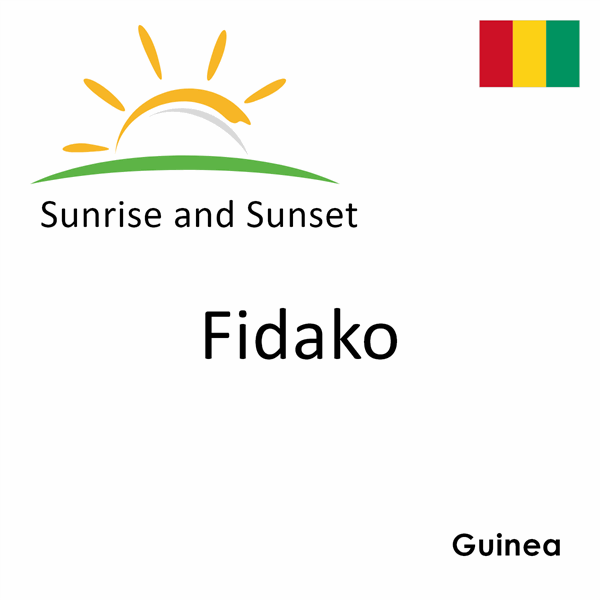 Sunrise and sunset times for Fidako, Guinea